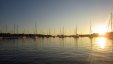 Calm  dusk at the mooring